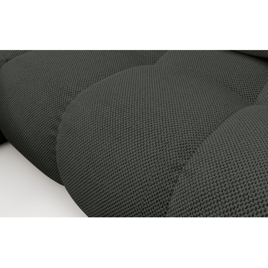 Rozkładany narożnik tapicerowany z pojemnikiem, w układzie L ALMADA, lewy, antracyt