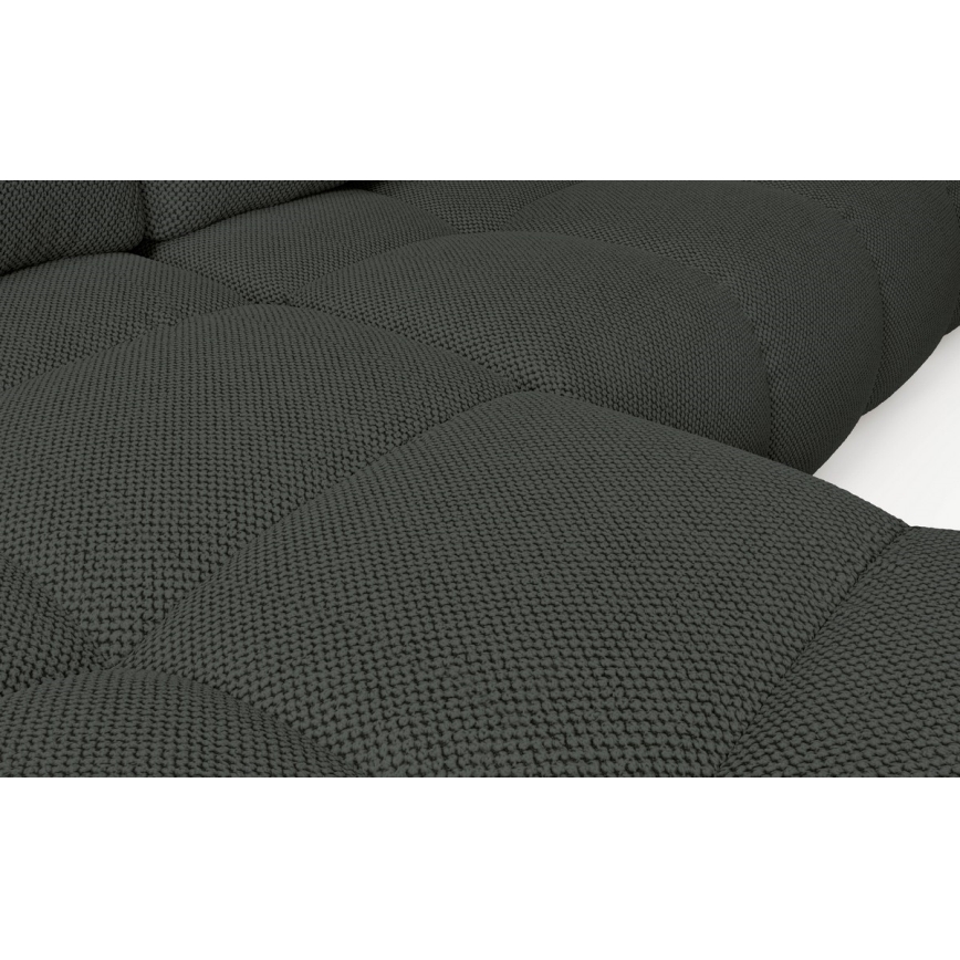 Rozkładany narożnik tapicerowany z pojemnikiem, w układzie L ALMADA, lewy, antracyt