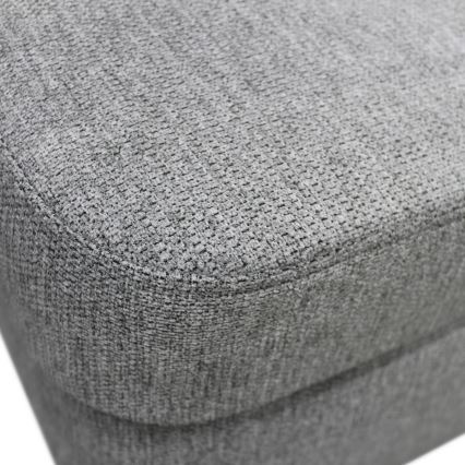 Rozkładany narożnik w kształcie U SERPA, lewy, szary, z pojemnikiem