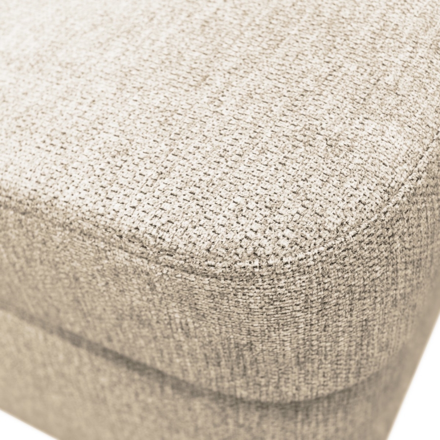 Rozkładany narożnik w kształcie U z pojemnikiem na pościel SERPA, prawy, beżowy