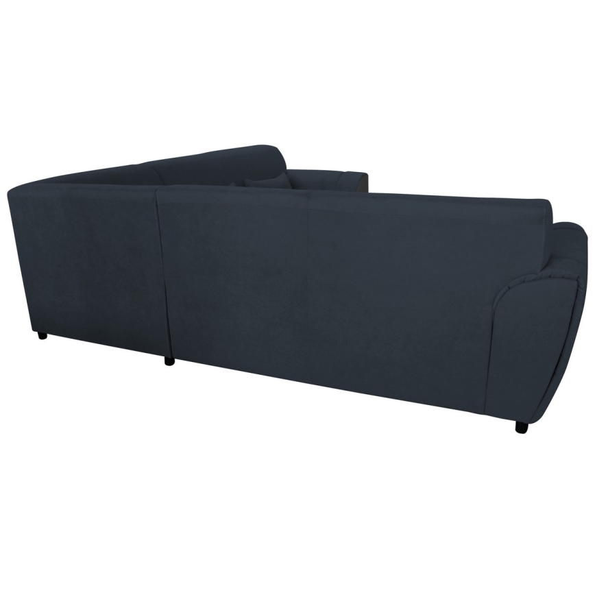 Rozkładany narożnik z pojemnikiem w kształcie litery L VISEU lewy, antracyt/czarny