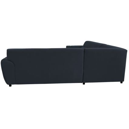 Rozkładany narożnik z pojemnikiem w kształcie litery L VISEU lewy, antracyt/czarny