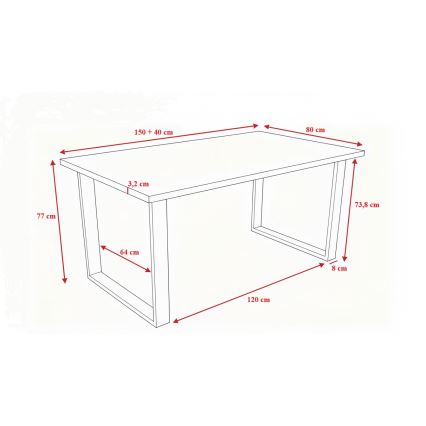 Rozkładany stół jadalniany COLIN dąb