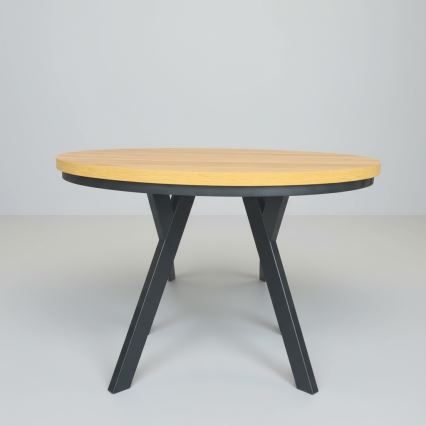 Rozkładany stół do jadalni CENTRO 100/140x77 cm dąb craft/czarny
