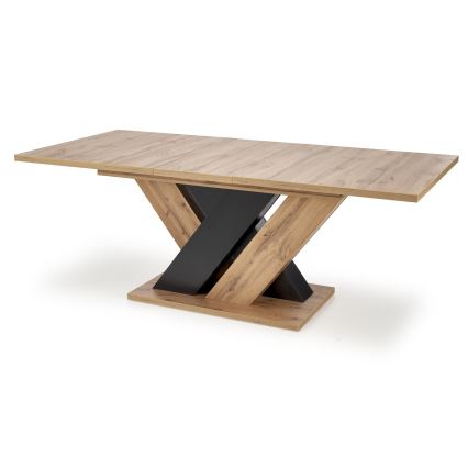 Rozkładany stół do jadalni DROM 160/200x90 cm dąb wotan/czarny