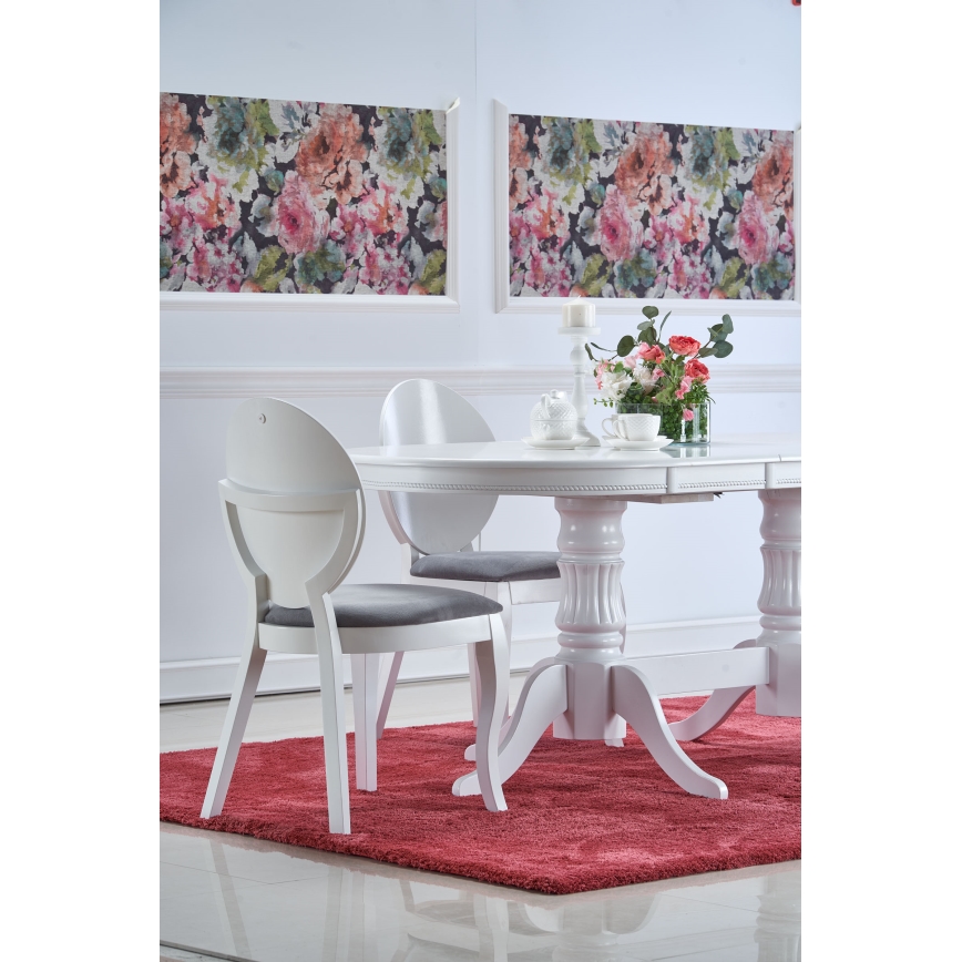 Rozkładany stół do jadalni FUERTE 150/190x90 cm biały
