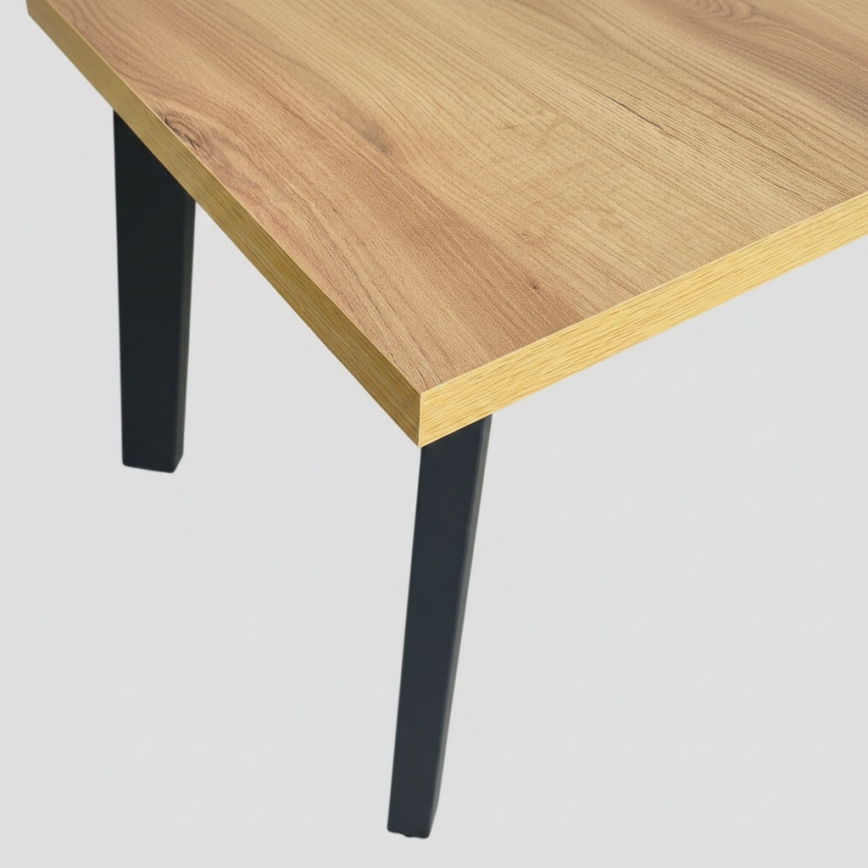Rozkładany stół jadalniany KERNO 150/190x80 cm dąb craft/czarny
