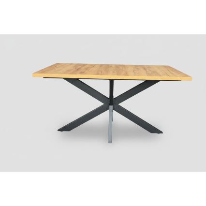 Rozkładany stół jadalniany SAMLE 150/190x80 cm dąb craft/czarny
