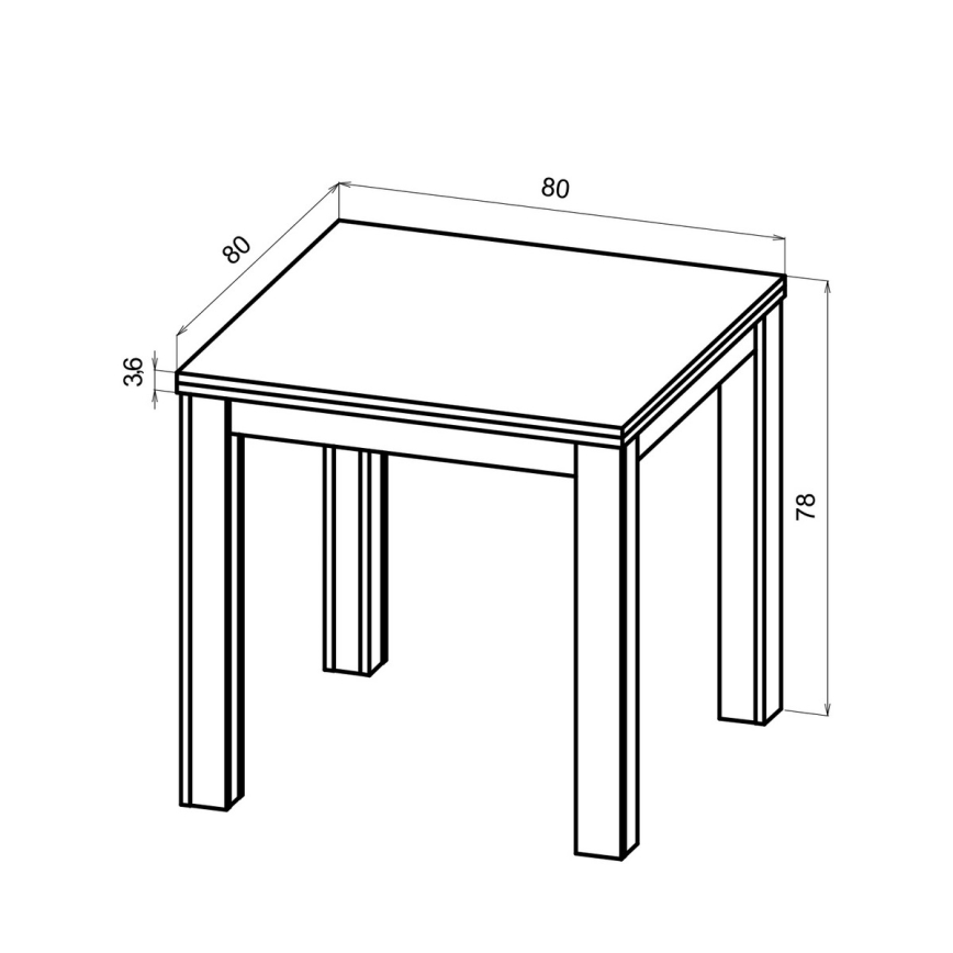 Rozkładany stół jadalniany ZARO dąb artisan/czarny