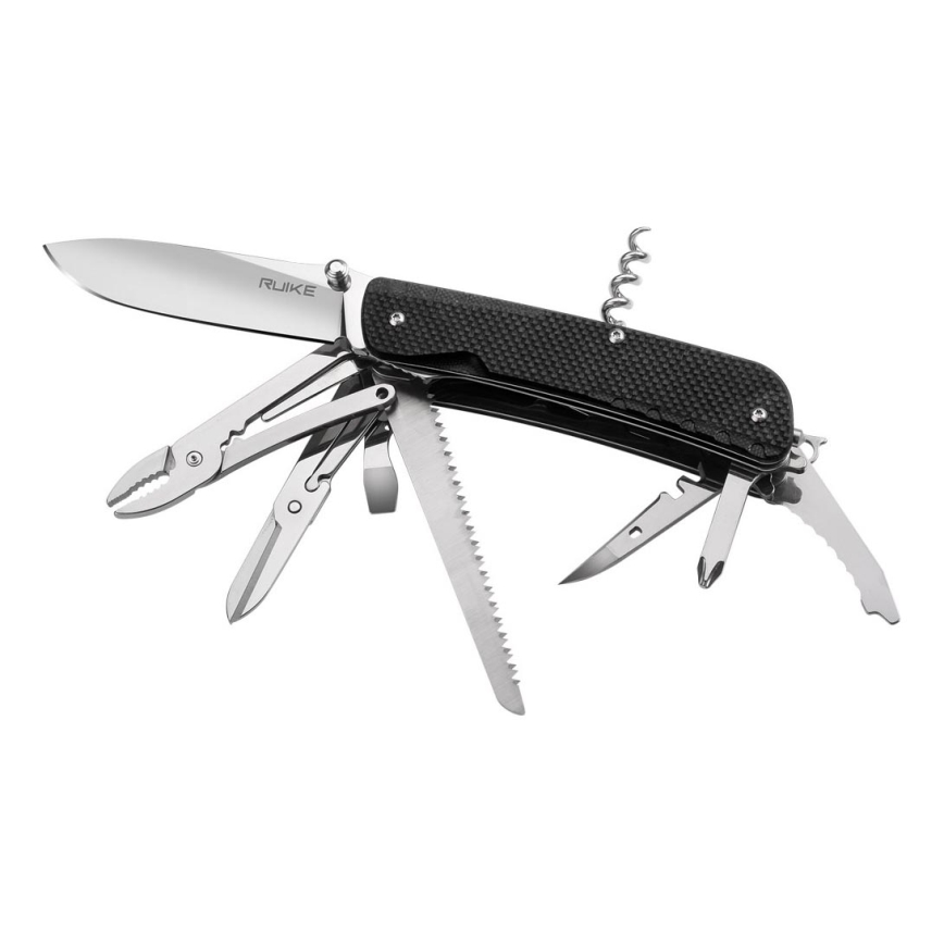 Ruike RULD51 - Wielofunkcyjny scyzoryk TREKKER 11,4 cm/17 funkcji czarny