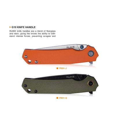 Ruike RUP801G - Nóż składany kieszonkowy 20 cm zielony