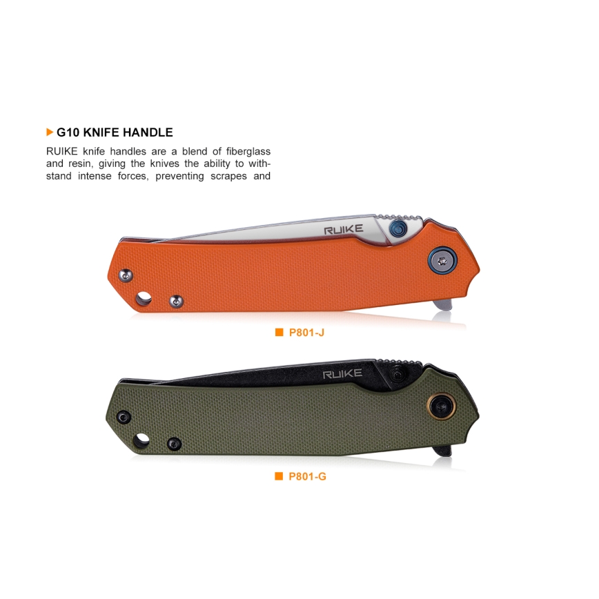 Ruike RUP801G - Nóż składany kieszonkowy 20 cm zielony