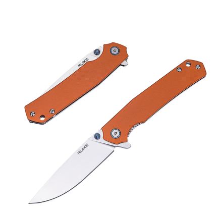 Ruike RUP801J - Nóż składany kieszonkowy 20 cm pomarańczowy