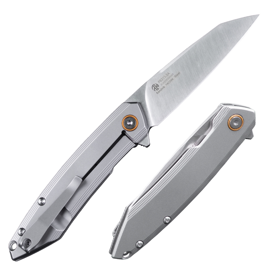 Ruike RUP831SSA - Nóż składany kompaktowy 19,5 cm srebrny