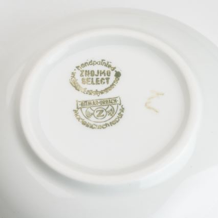 Salaterka ceramiczna 13 cm biały żółty