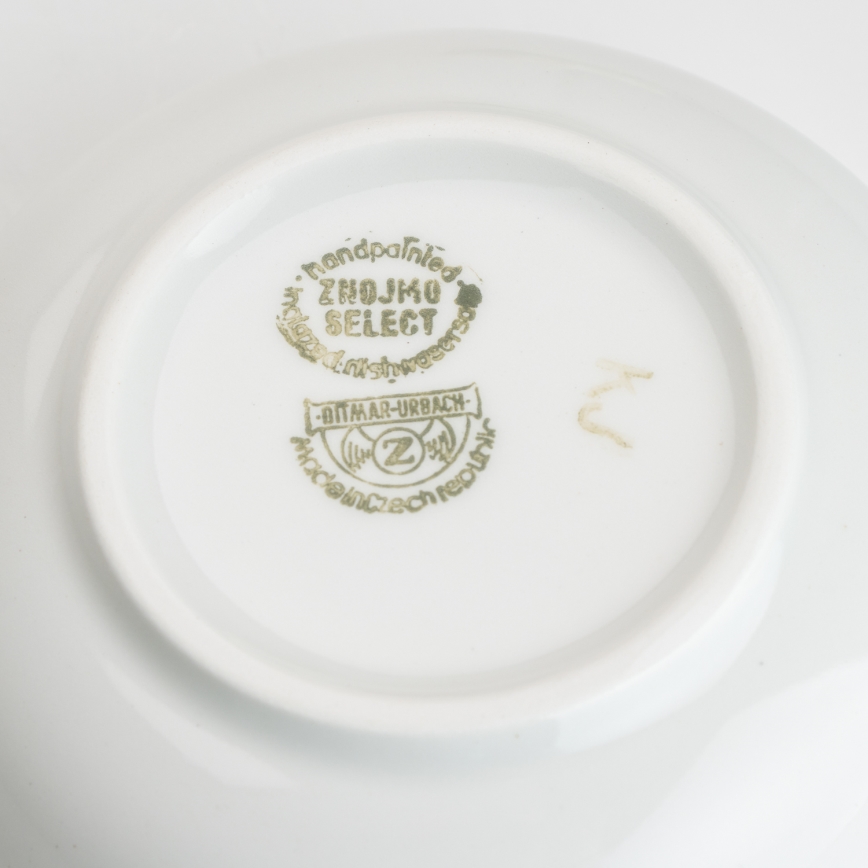 Salaterka ceramiczna 13 cm biały żółty