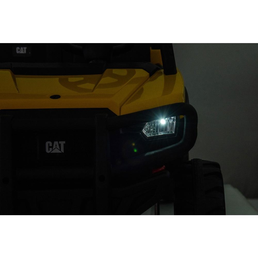Samochód elektryczny CAT 60W/7500 mAh żółty/czarny + zdalne sterowanie