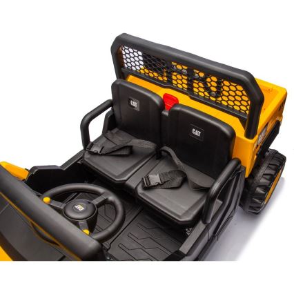 Samochód elektryczny CAT 60W/7500 mAh żółty/czarny + zdalne sterowanie