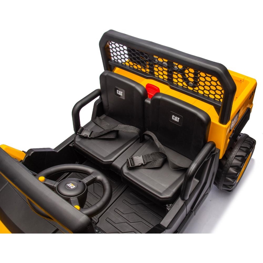 Samochód elektryczny CAT 60W/7500 mAh żółty/czarny + zdalne sterowanie