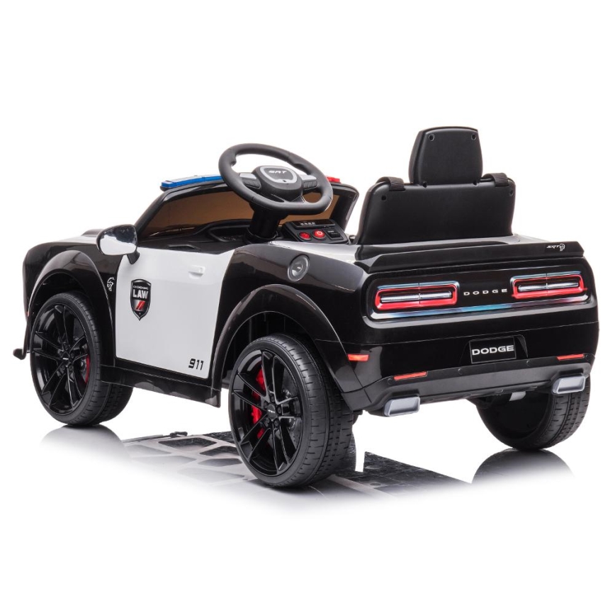 Samochód elektryczny Dodge Challenger Samochód policyjny 50W/4500 mAh  czarny/biały