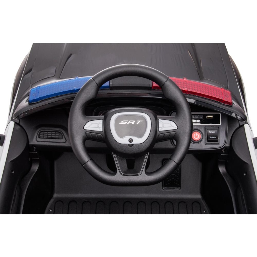 Samochód elektryczny Dodge Challenger Samochód policyjny 50W/4500 mAh  czarny/biały