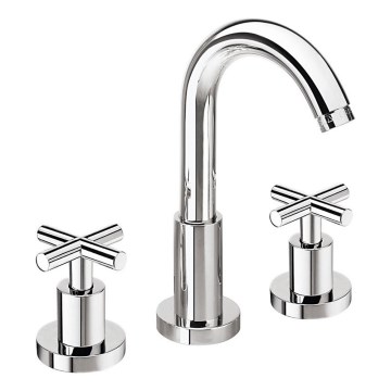 Sapho - Bateria umywalkowa 3-otworowa AXIA RETRO 23,8 cm chrom błyszczący