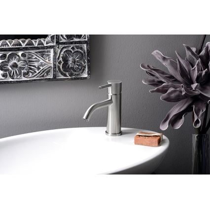 Sapho - Bateria umywalkowa MINIMAL 15,8 cm ze stali nierdzewnej