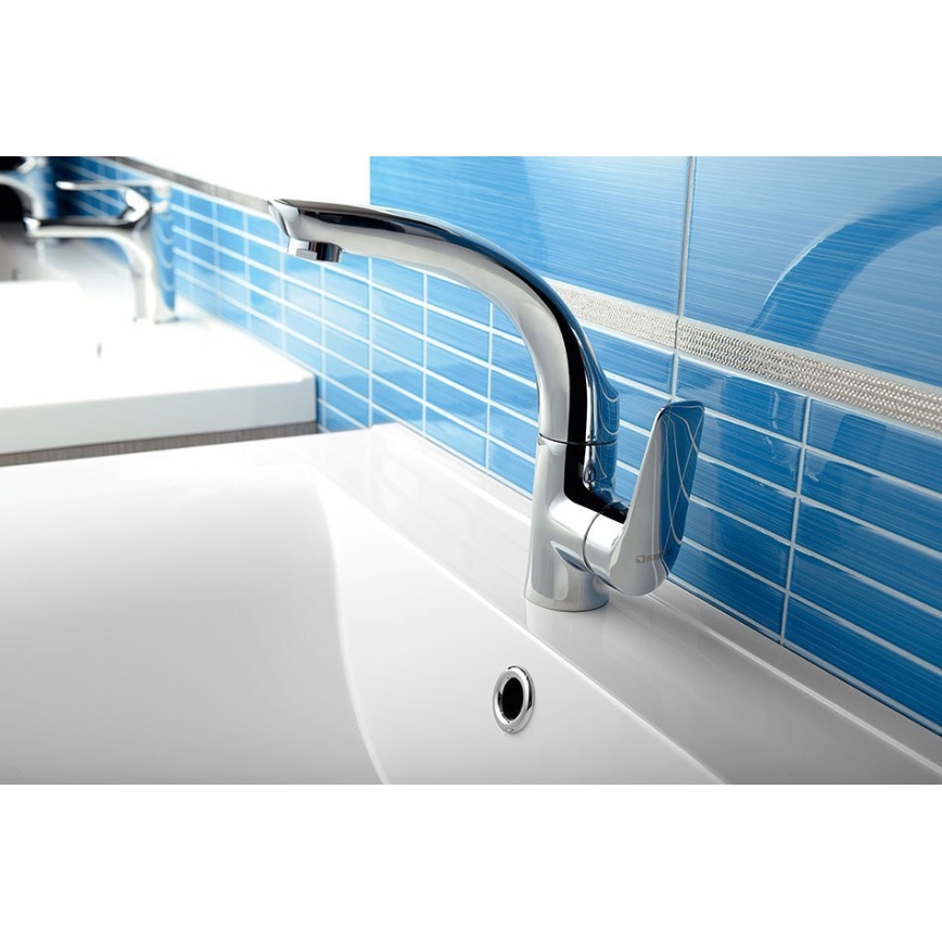 Sapho - Bateria umywalkowa SOLITER 18 cm, chrom błyszczący