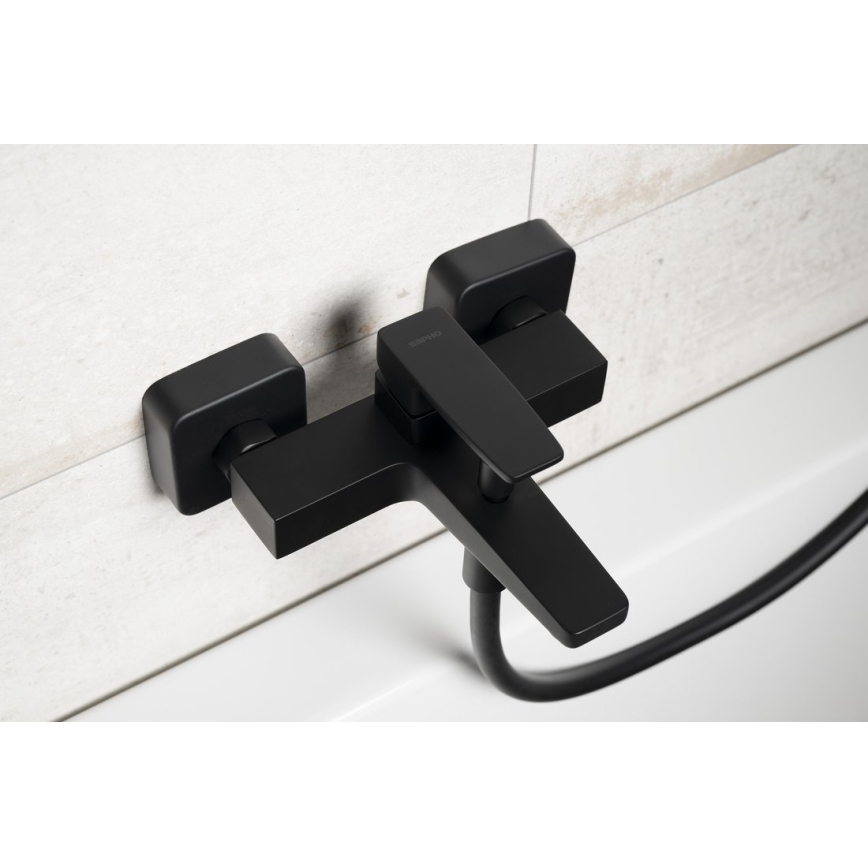 Sapho - bateria wannowa TURSI, matowa czerń