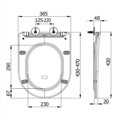Sapho - Deska sedesowa SoftClose PACO czarna