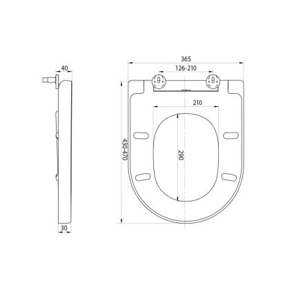 Sapho - Deska sedesowa TURKU z cichym domykaniem, biała