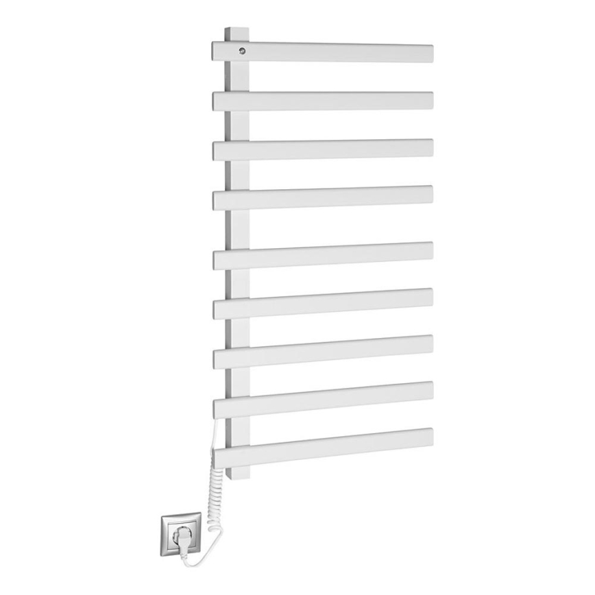 Sapho - Elektryczna suszarka do ręczników ELCOR 128W/230V 92 cm matowa biała lewa