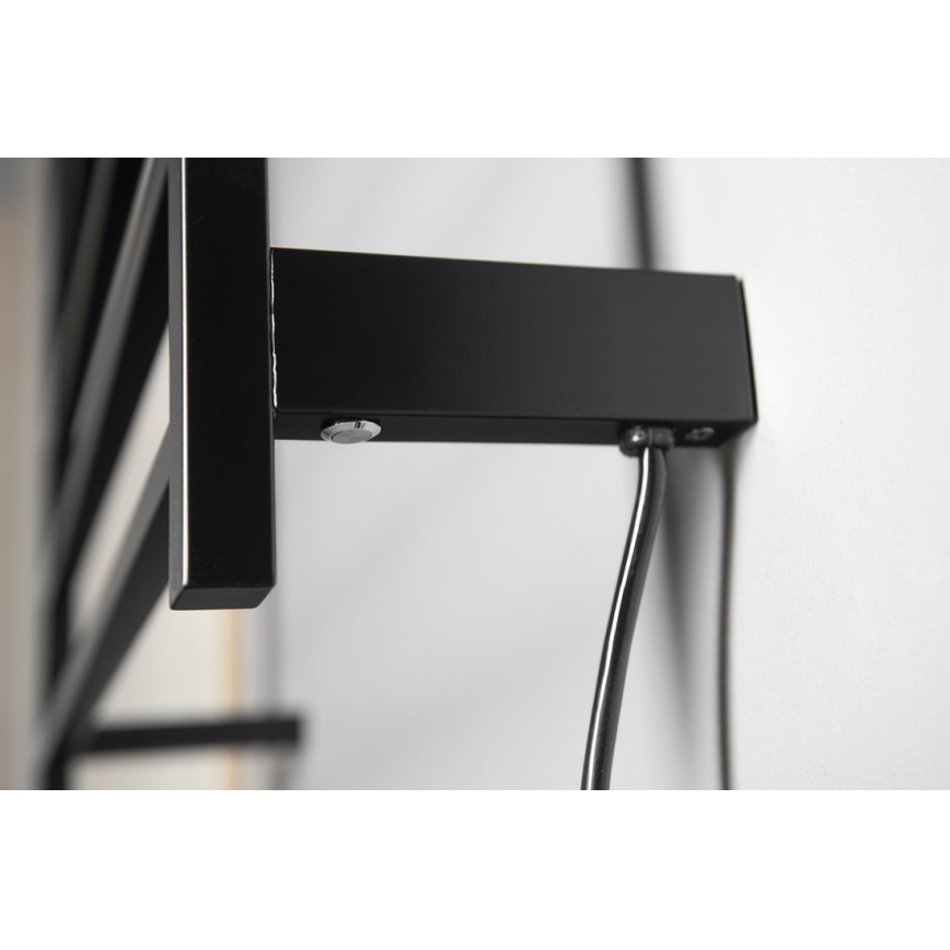 Sapho - Elektryczna suszarka do ręczników ELZOR 60W 47x50 cm czarny mat