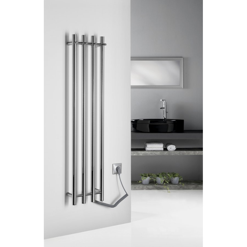 Sapho - Elektryczna suszarka do ręczników PAPINADO 85W/230V 120 cm chrom błyszczący prawa