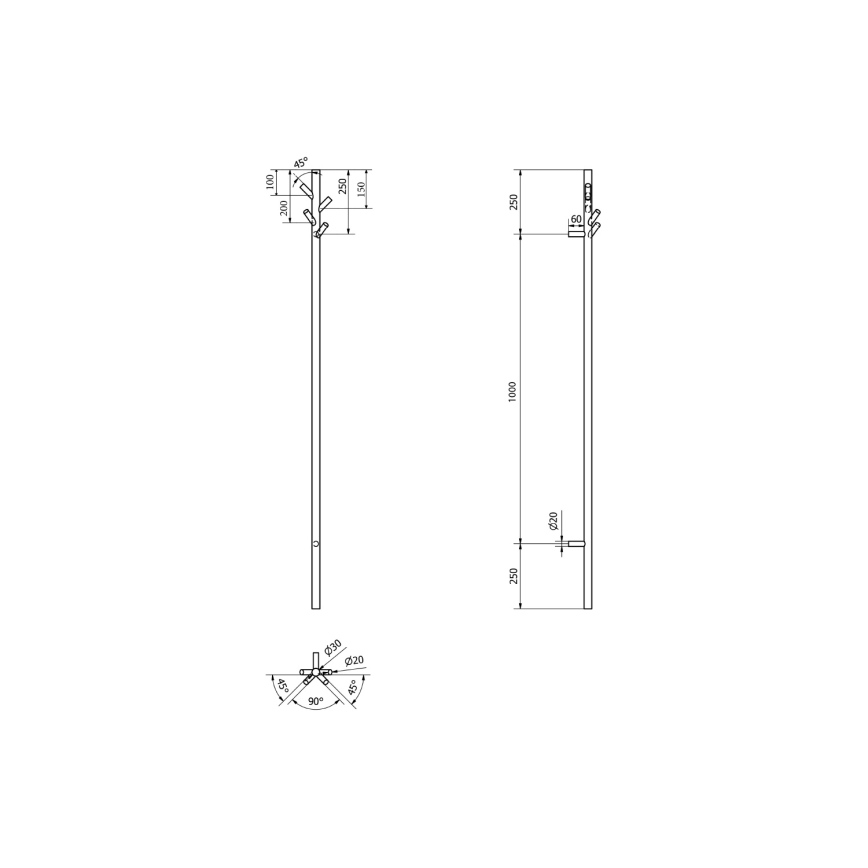 Sapho - Elektryczna suszarka do ręczników PASADOR 30W/230V 150 cm matowa czarna