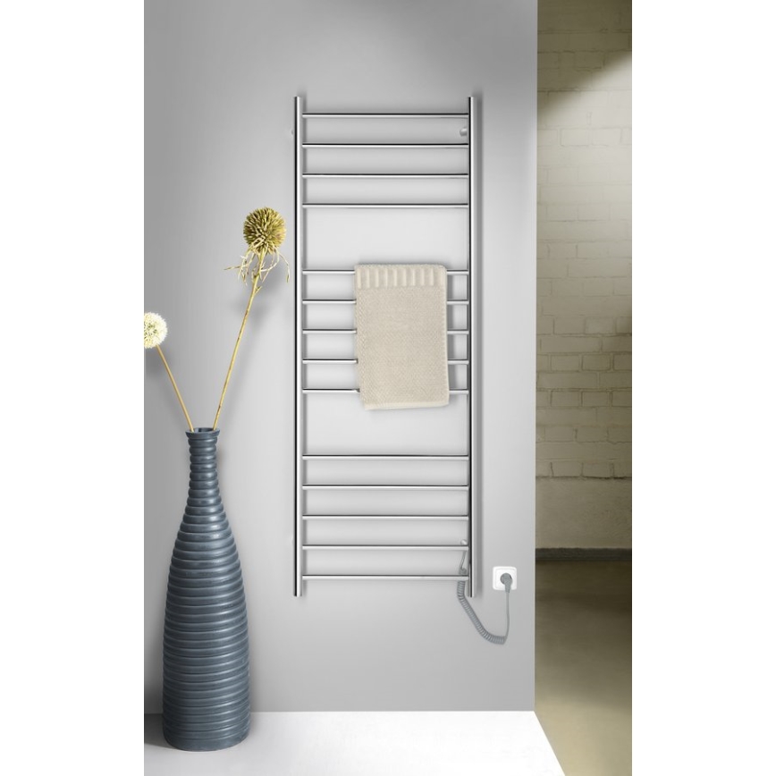 Sapho - Elektryczna suszarka do ręczników REDONDO 130W/230V 150 cm chrom błyszczący prawa obły
