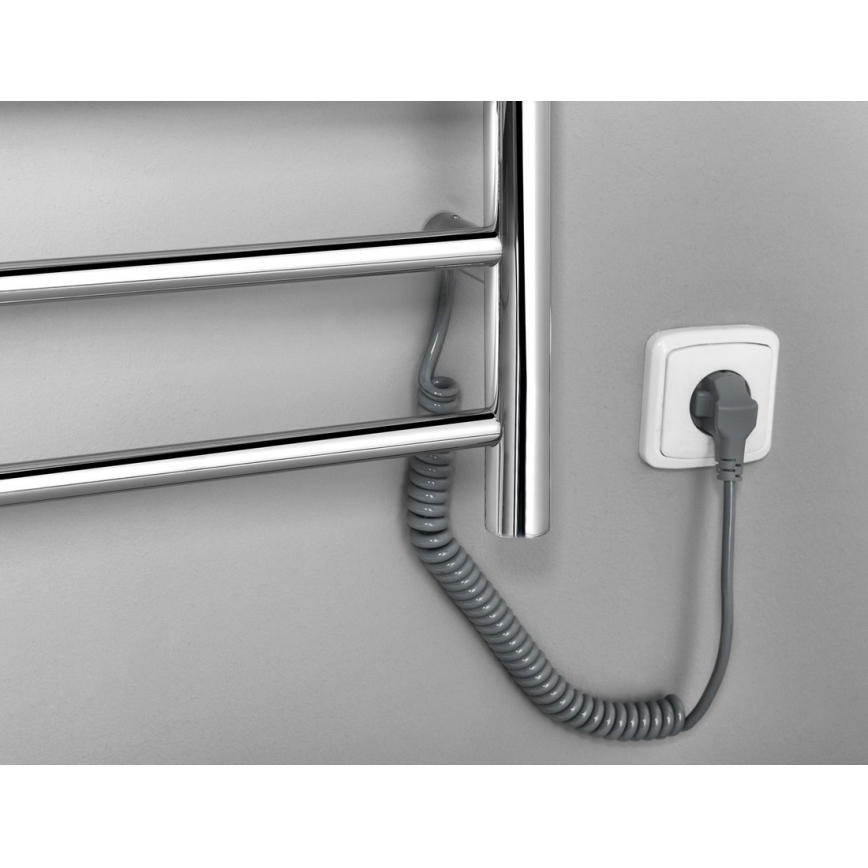 Sapho - Elektryczna suszarka do ręczników REDONDO 130W/230V 150 cm chrom błyszczący prawa obły