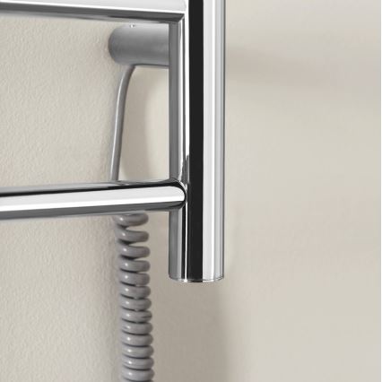 Sapho - Elektryczna suszarka do ręczników REDONDO 75W/230V 90 cm chrom błyszczący prawa obły