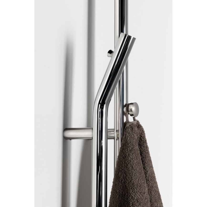 Sapho - Elektryczna suszarka do ręczników z wyłącznikiem czasowym DUOPASSO 45W 170x12 cm błyszczący chrom