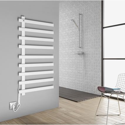 Sapho - Elektryczna suszarka na ręczniki ELCOR 128W 92x48 cm matowa biała