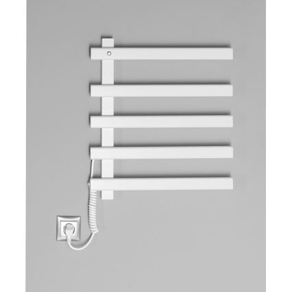 Sapho - Elektryczna suszarka na ręczniki ELCOR 63 W 52x48 cm biały mat