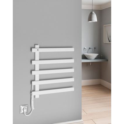 Sapho - Elektryczna suszarka na ręczniki ELCOR 63 W 52x48 cm biały mat