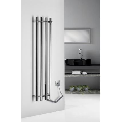 Sapho - Elektryczna suszarka na ręczniki PAPINADO 85W 120x26 cm chrom błyszczący prawostronna