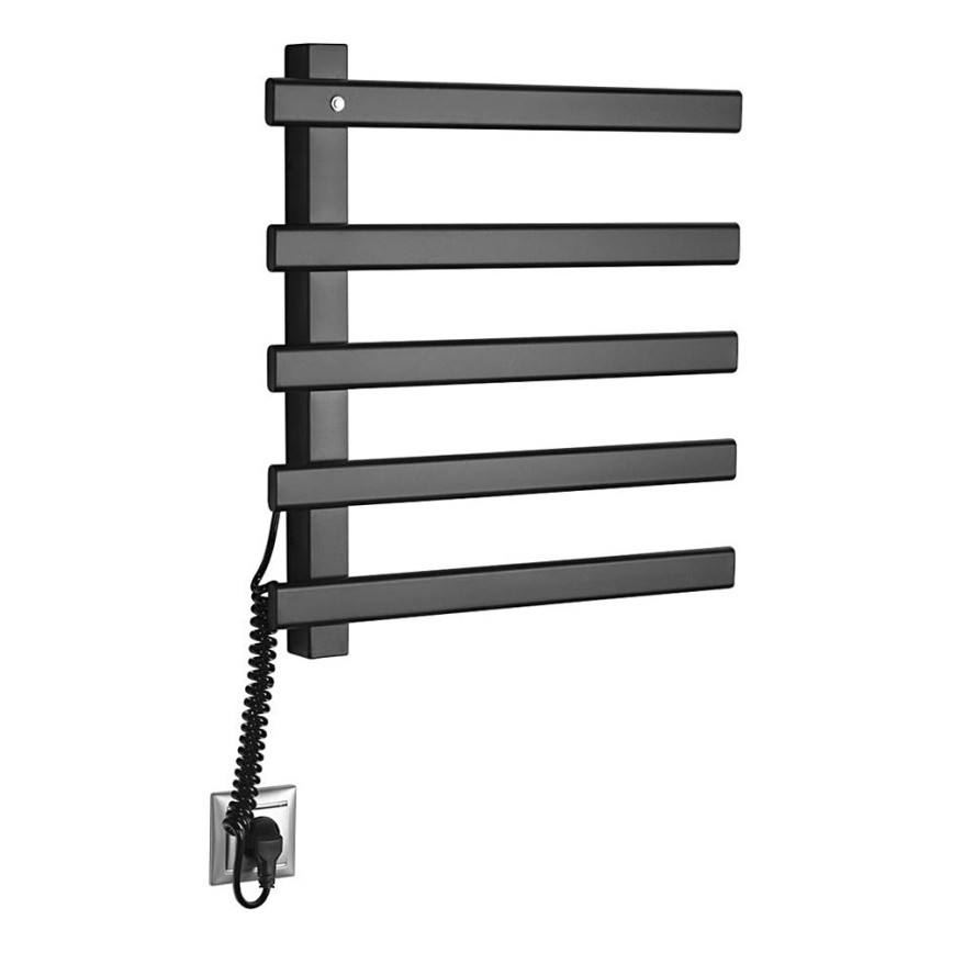 Sapho - Elektryczny suszacz do ręczników ELCOR 63W/230V 48x52 cm czarny mat