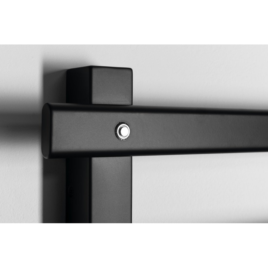 Sapho - Elektryczny suszacz do ręczników ELCOR 63W/230V 48x52 cm czarny mat