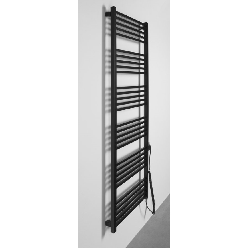Sapho - Elektryczny suszacz do ręczników METRO-E 800W 162x60 cm, matowa czerń