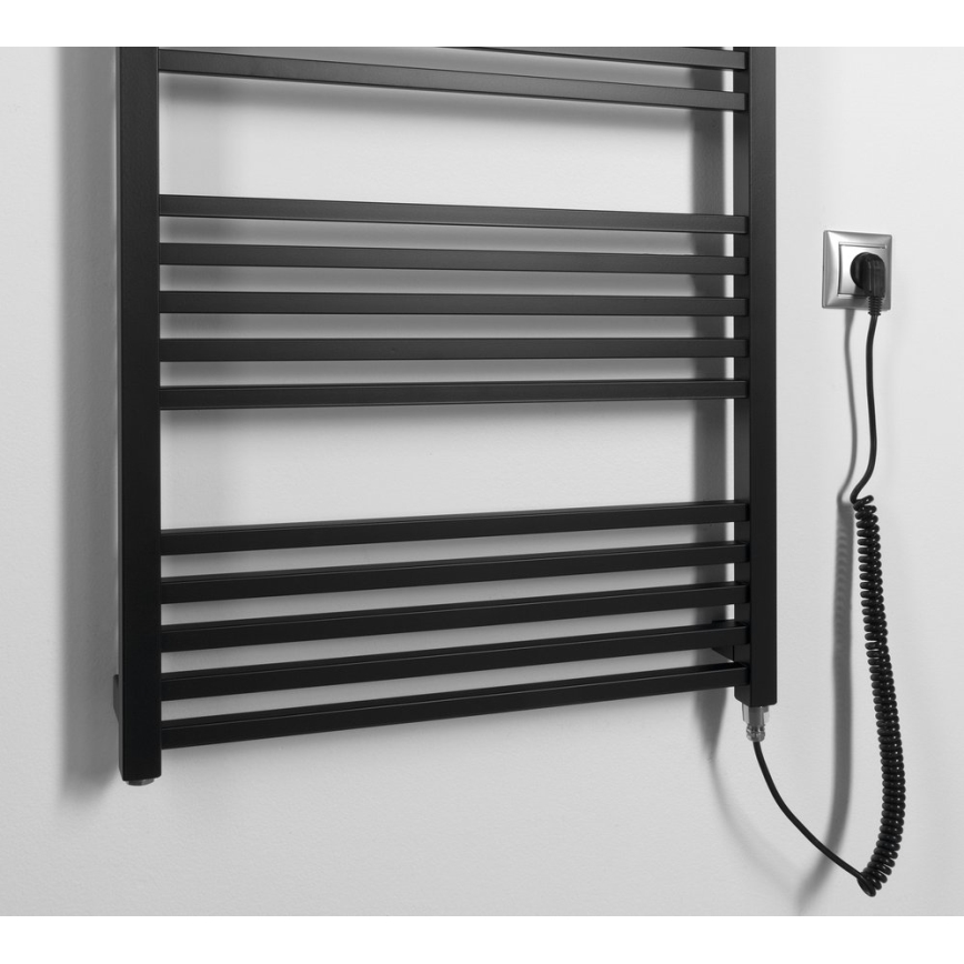 Sapho - Elektryczny suszacz do ręczników METRO-E 800W 162x60 cm, matowa czerń