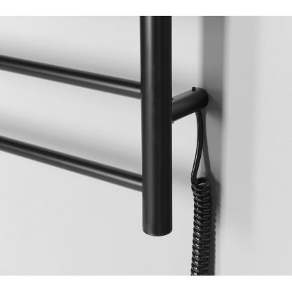 Sapho - Elektryczny suszacz do ręczników REDONDO 75W/230V 50x90 cm czarny mat