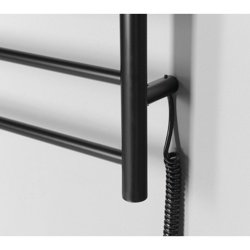 Sapho - Elektryczny suszacz do ręczników REDONDO 75W/230V 50x90 cm czarny mat