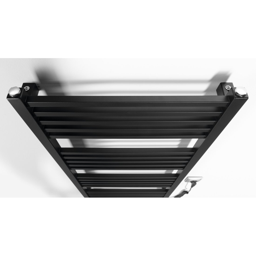 Sapho - Elektryczny wieszak na ręczniki METRO-E 400W 106x50 cm czarny mat